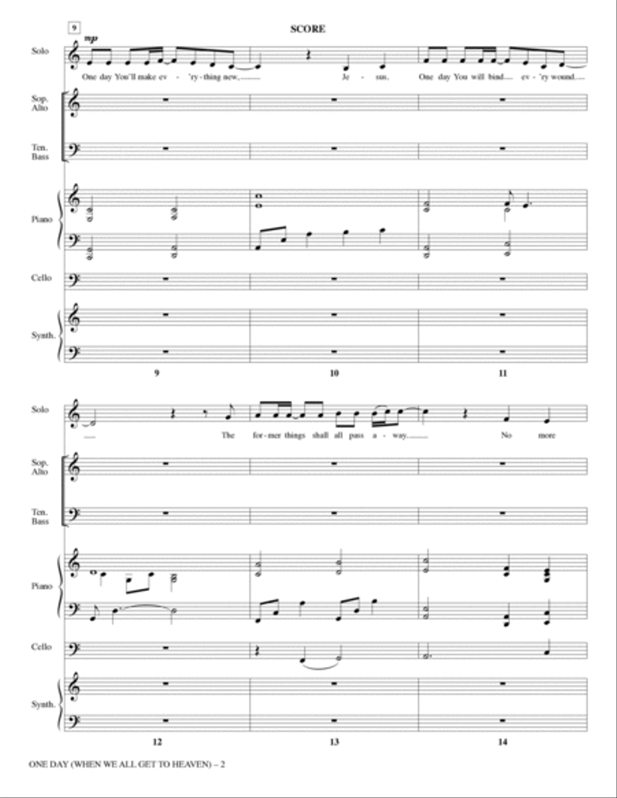 One Day (When We All Get to Heaven) (Arr. Heather Sorenson) - Full Score Choir scores gallery preview page 2