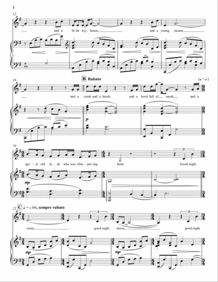 Goodnight Moon Soprano Voice scores gallery preview page 2
