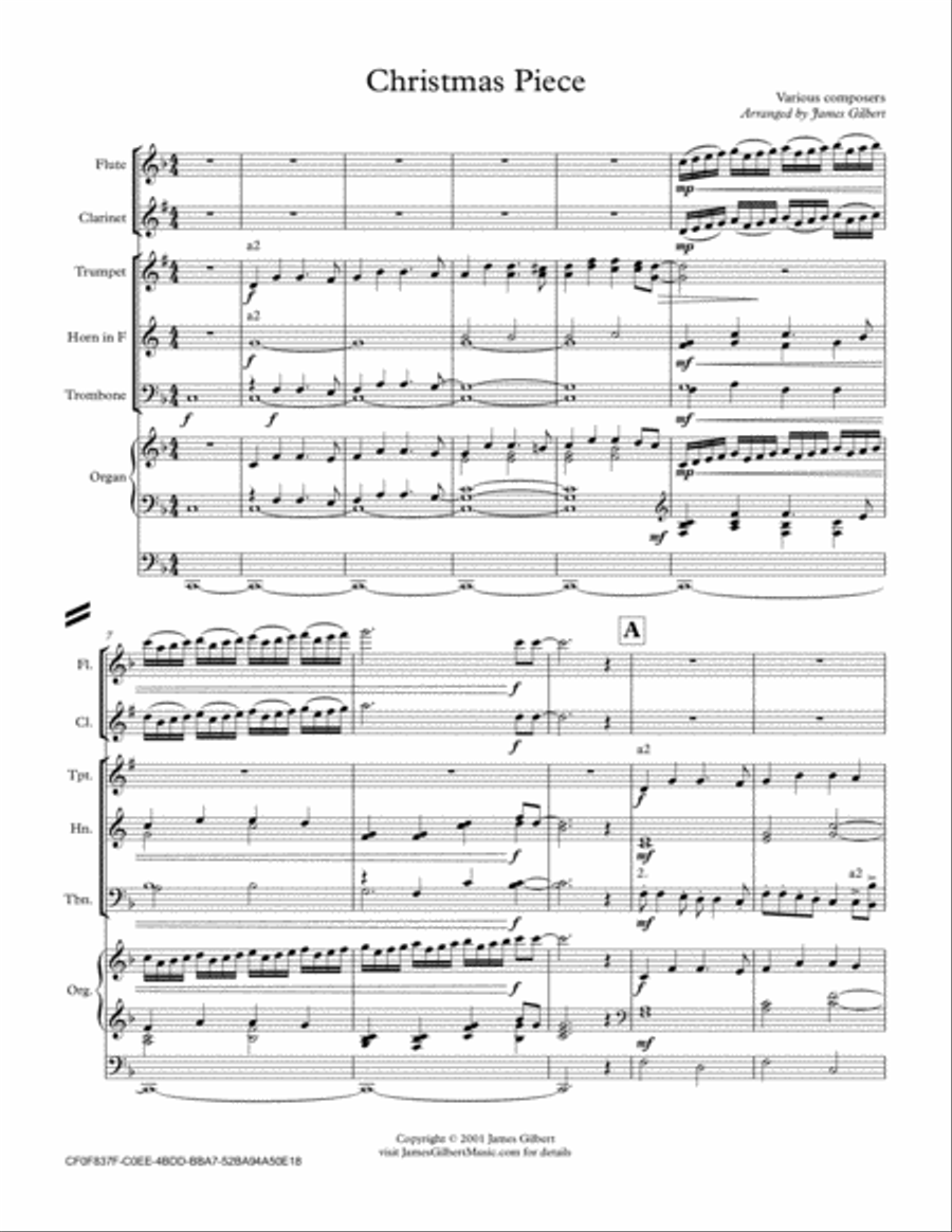 Christmas Piece Christmas Piece Small Ensemble scores gallery preview page 1