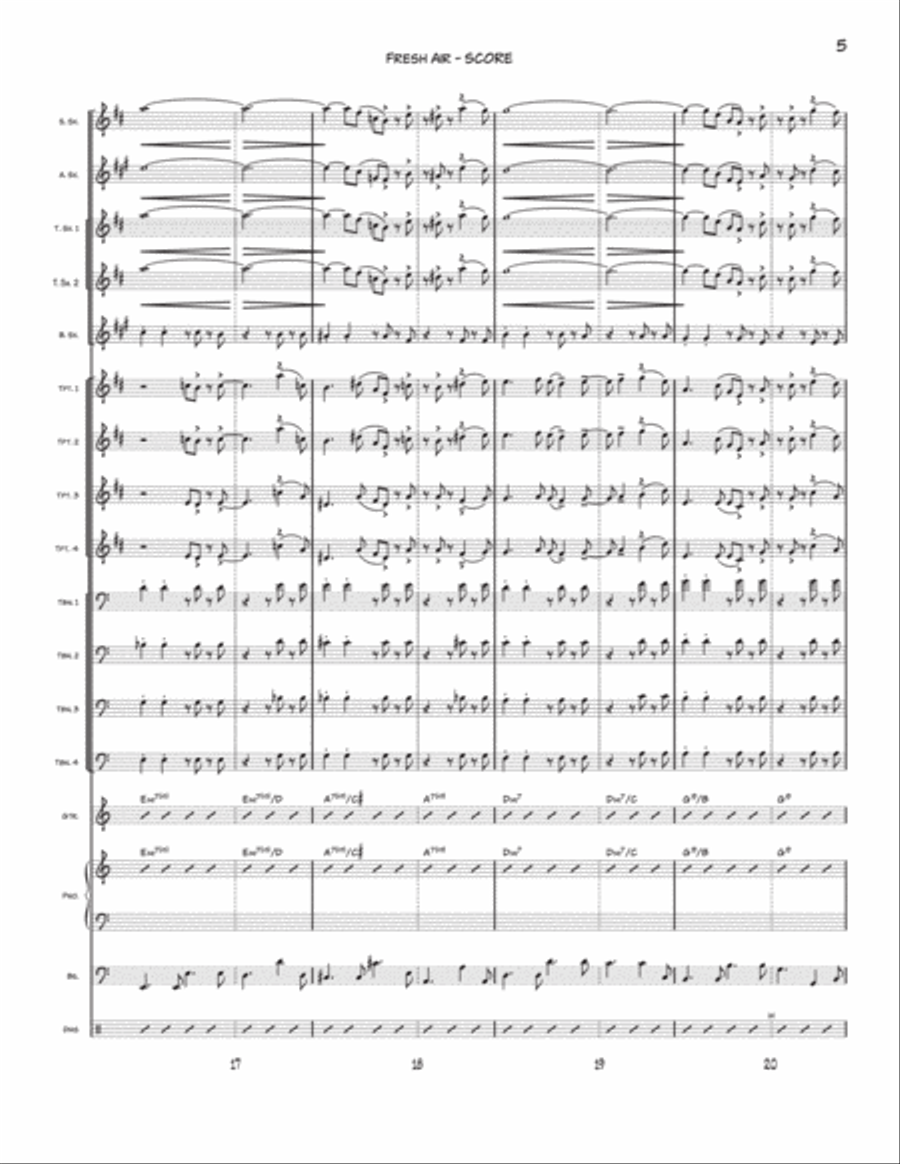 Fresh Air Fresh Air Jazz Ensemble scores gallery preview page 5