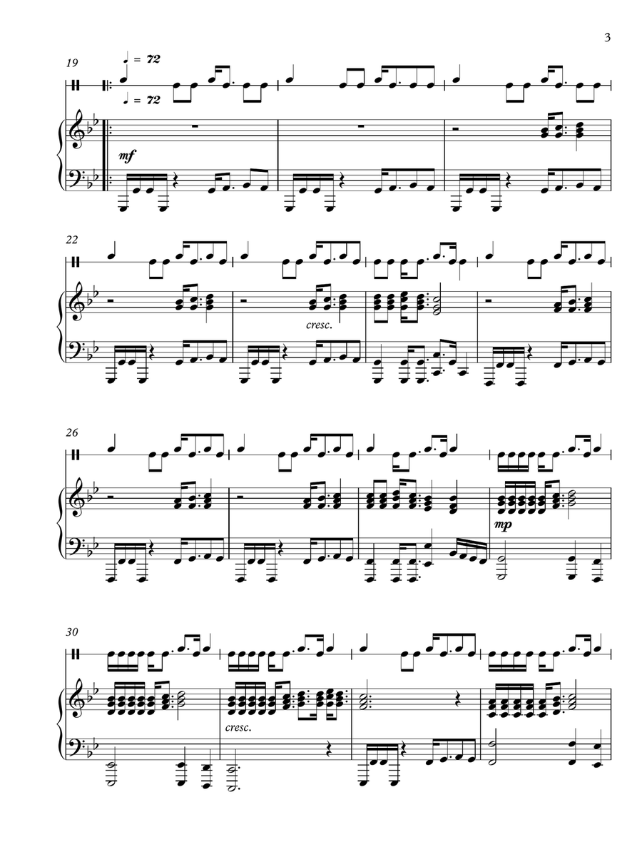 Malaika Piano scores gallery preview page 3