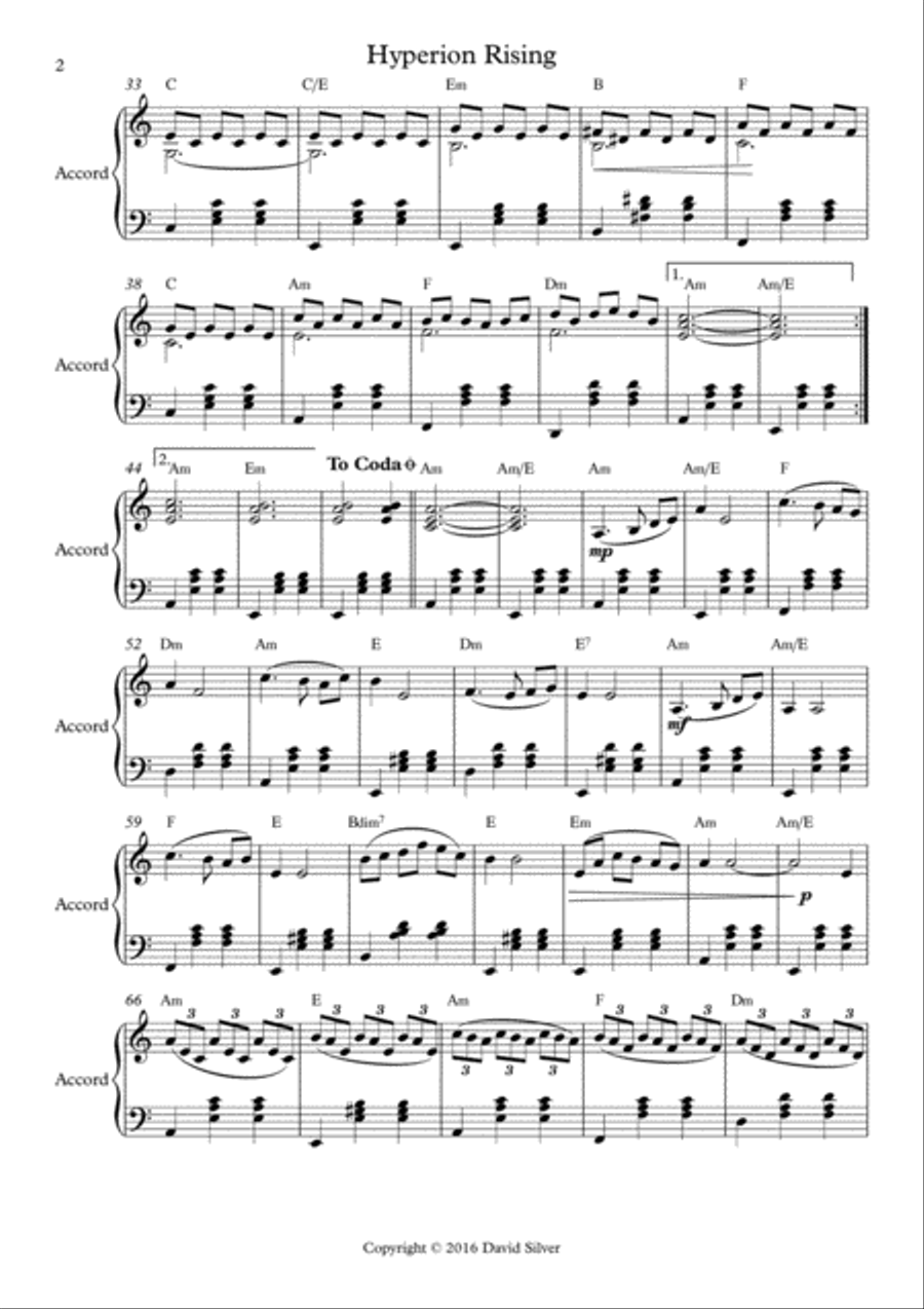 Hyperion Rising Piano Solo scores gallery preview page 2