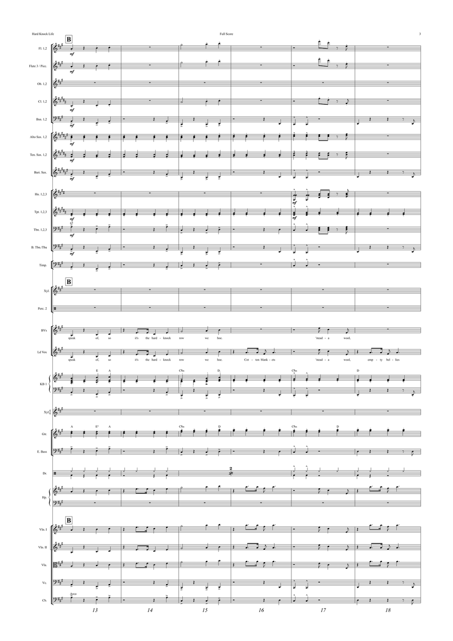 It's The Hard-Knock Life Full Orchestra scores gallery preview page 3