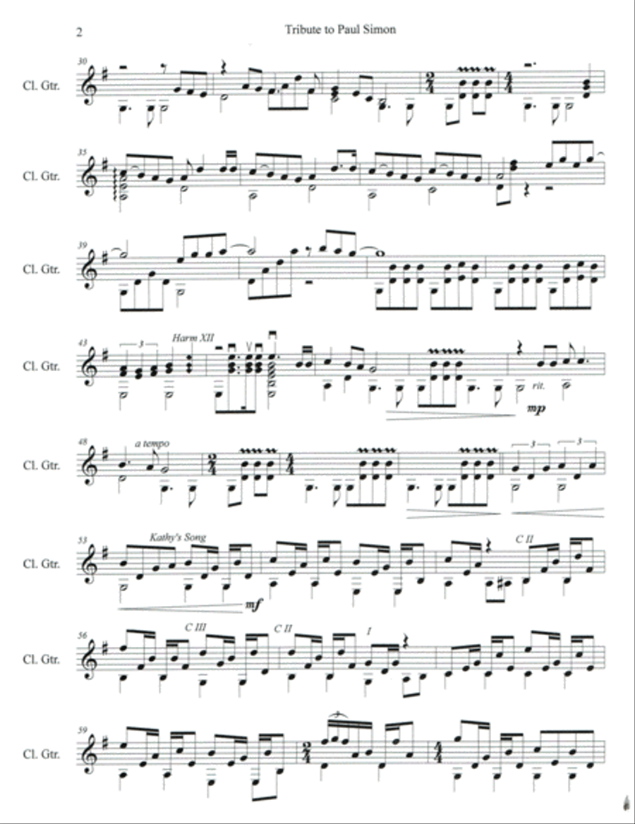 Homeward Bound Homeward Bound Electric Guitar scores gallery preview page 2