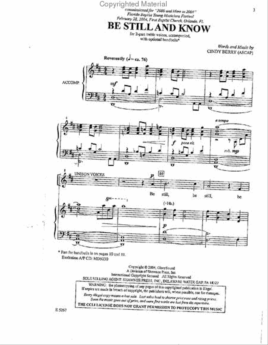 Be Still and Know Be Still and Know 2-Part scores gallery preview page 2