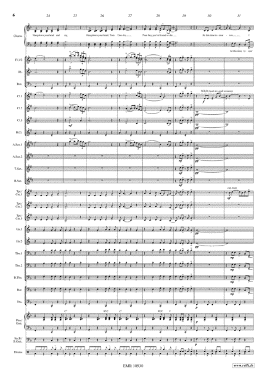 Tom Dooley 4-Part scores gallery preview page 8