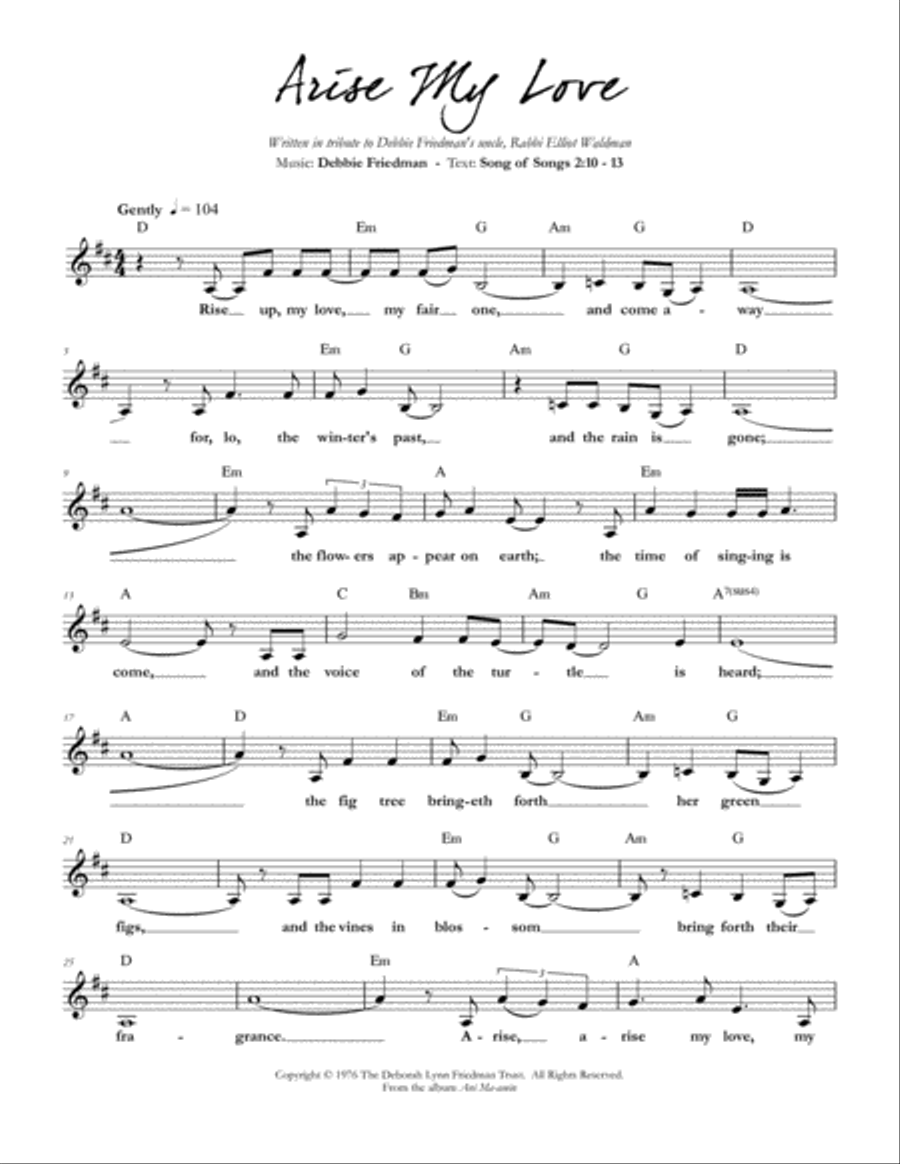 Arise My Love Piano scores gallery preview page 1
