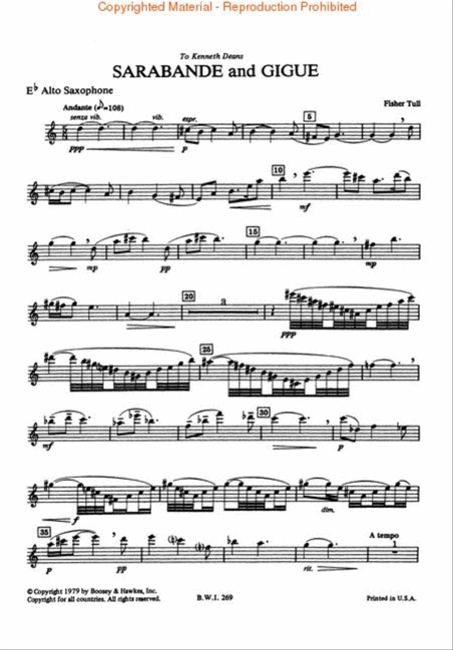 Sarabande and Gigue Alto Saxophone scores gallery preview page 4