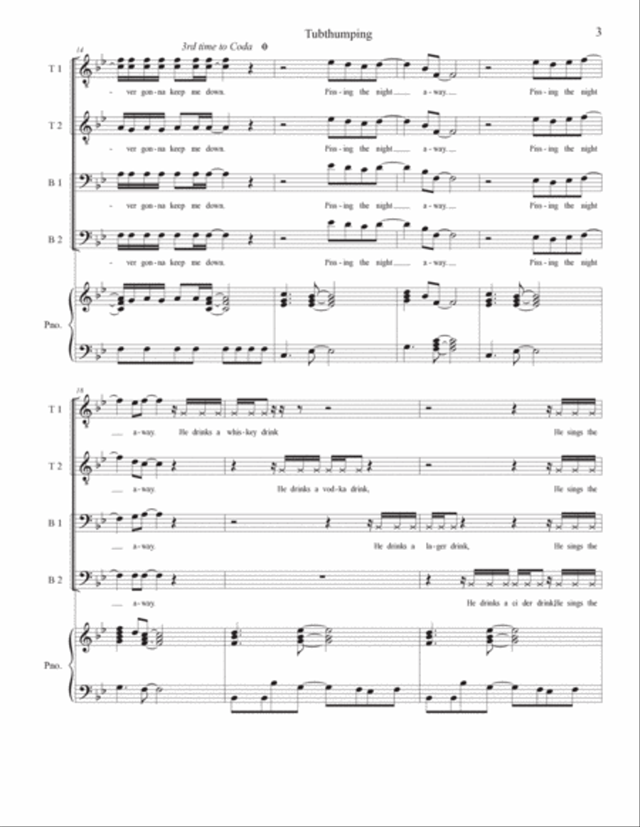 Tubthumping Tubthumping TTBB scores gallery preview page 3