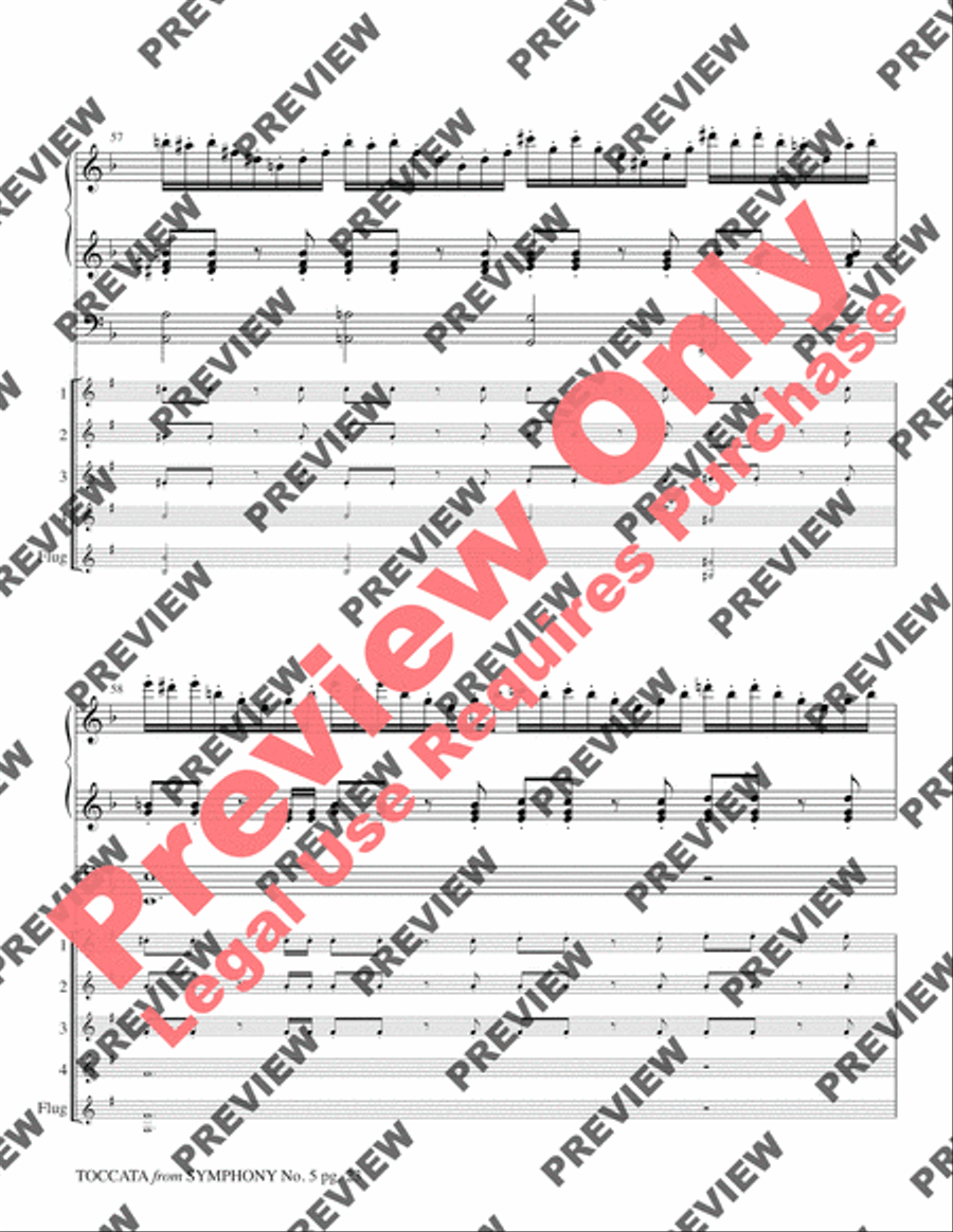 Toccata (from Symphony No. 5) Small Ensemble scores gallery preview page 25