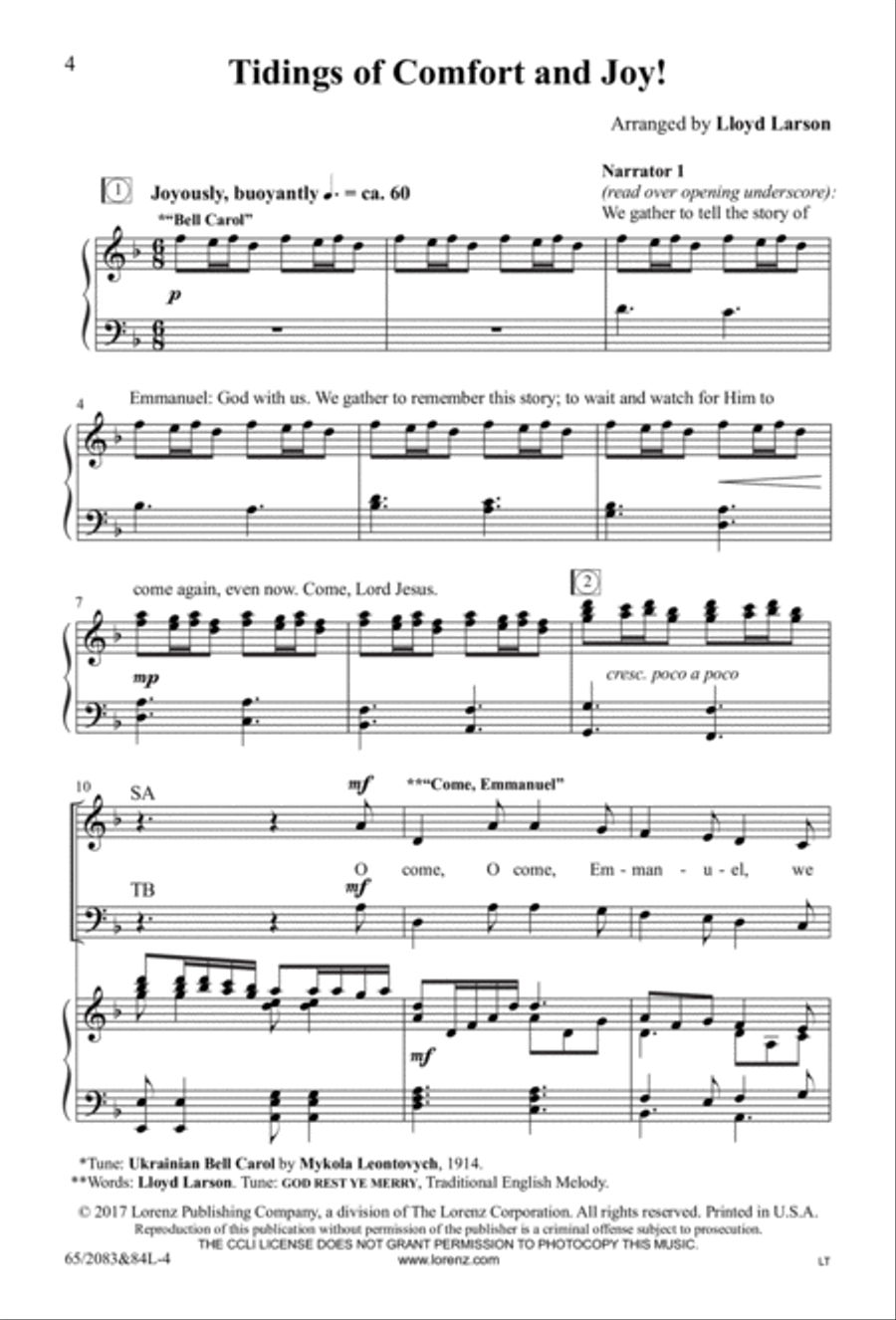 Sing Joy to All the World! - SATB Score with Performance CD 4-Part scores gallery preview page 3