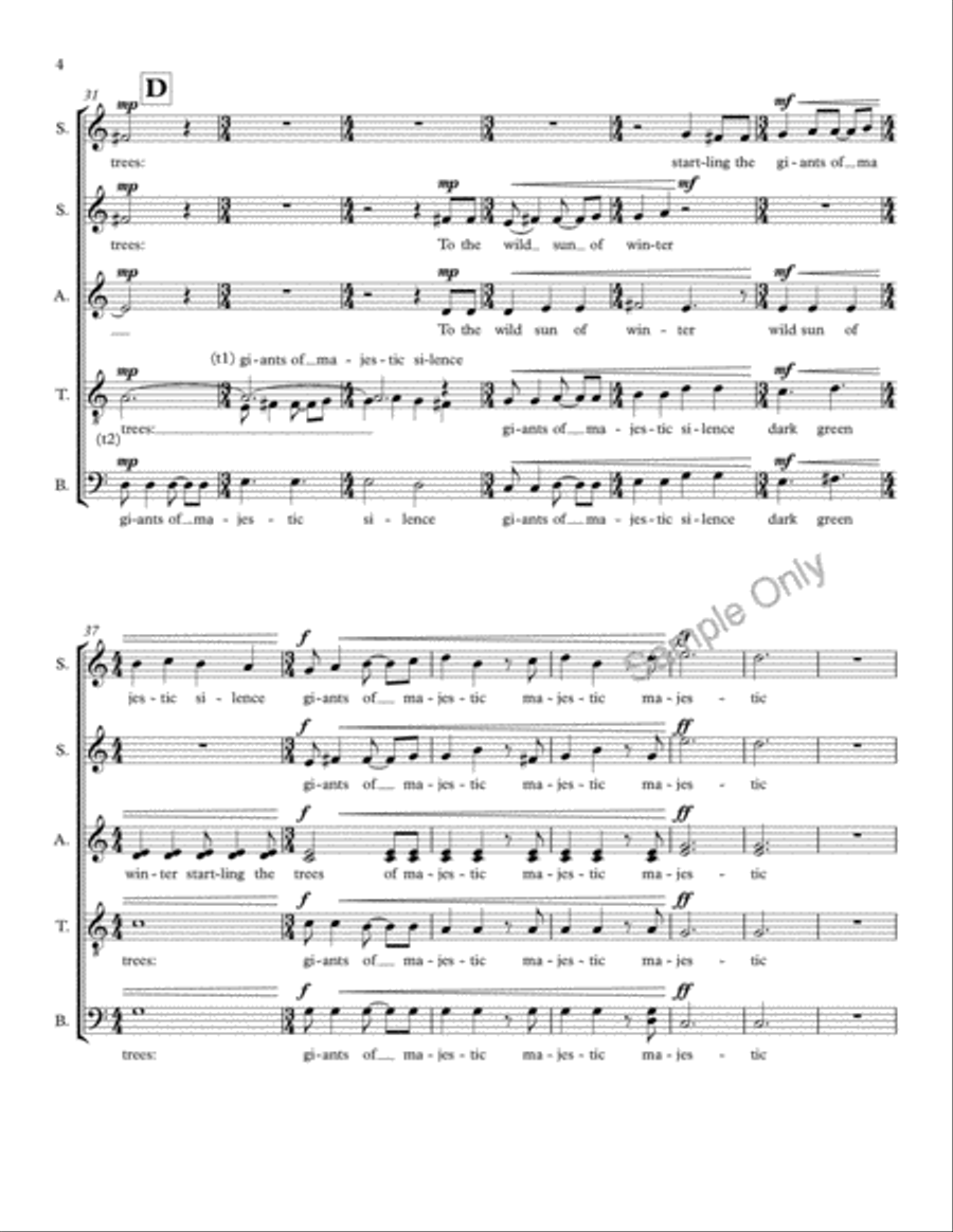 Winter Sun Winter Sun SSAATB scores gallery preview page 4