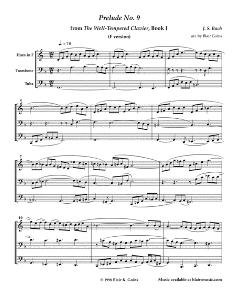 Five Sets of Preludes and Fugues Brass Ensemble scores gallery preview page 2