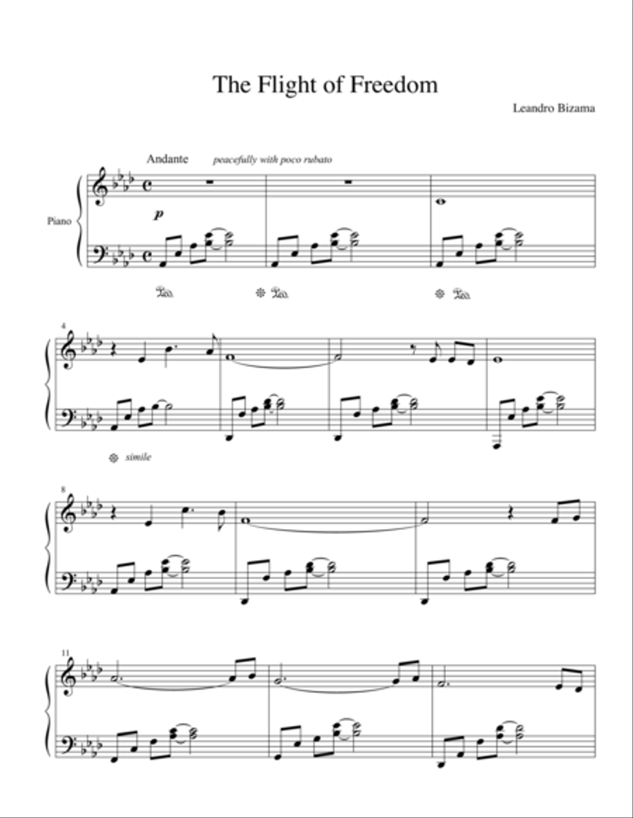 The Flight of Freedom Piano Method scores gallery preview page 1