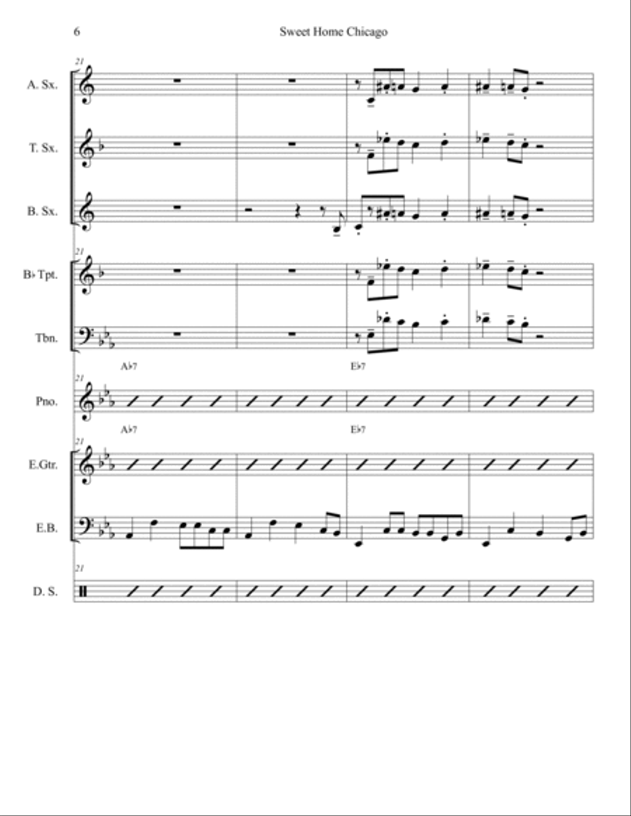 Sweet Home Chicago Voice scores gallery preview page 6