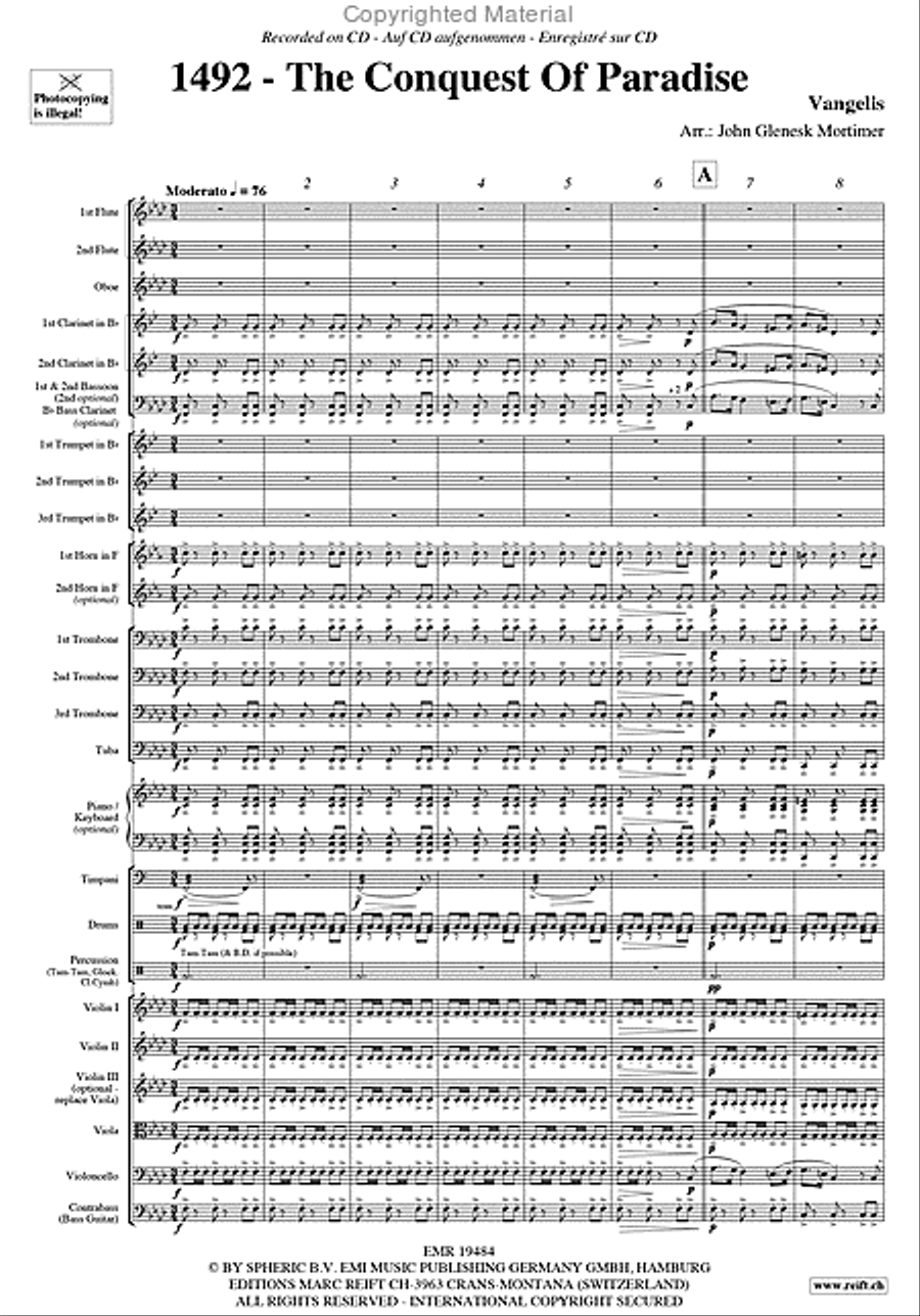 1492 The Conquest Of Paradise Orchestra scores gallery preview page 3