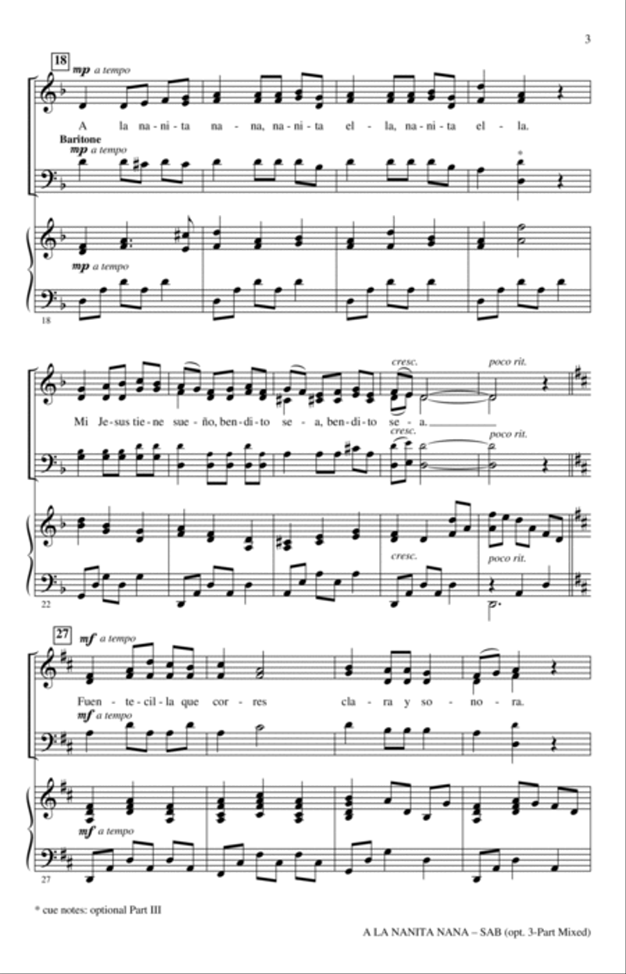 A La Nanita Nana (with Coventry Carol) 3-Part scores gallery preview page 2