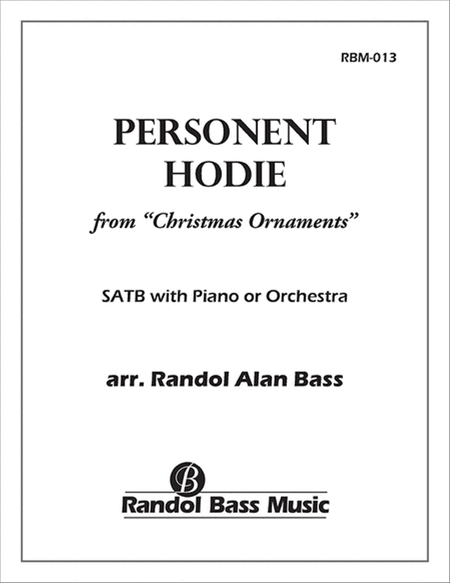 Personent Hodie 4-Part scores gallery preview page 1