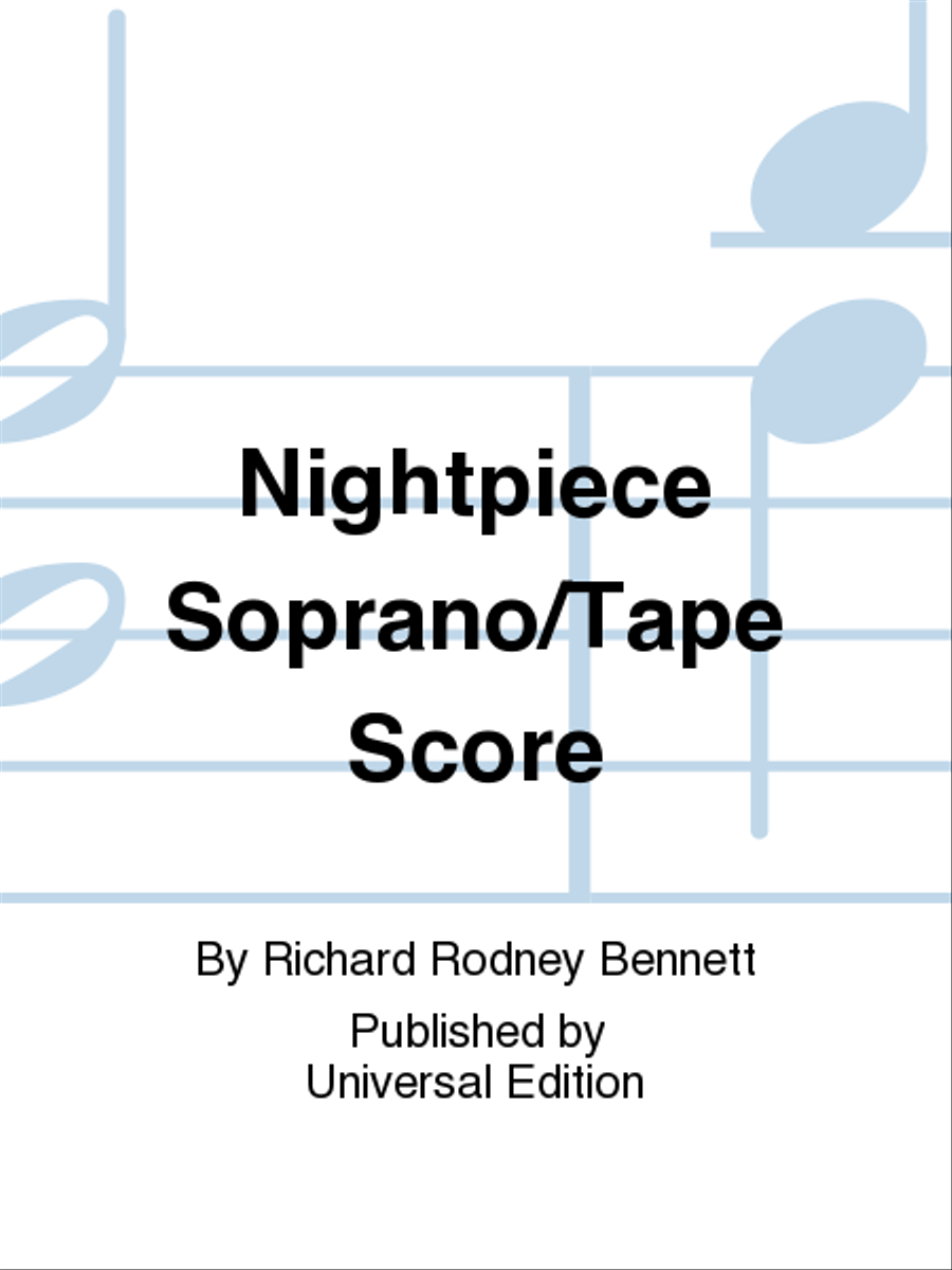 Nightpiece Soprano/Tape Score