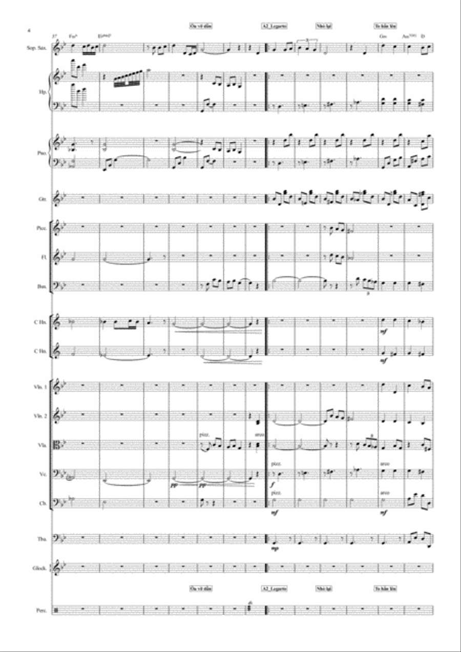 Dan Chim Viet (Van Cao) Percussion Ensemble scores gallery preview page 4