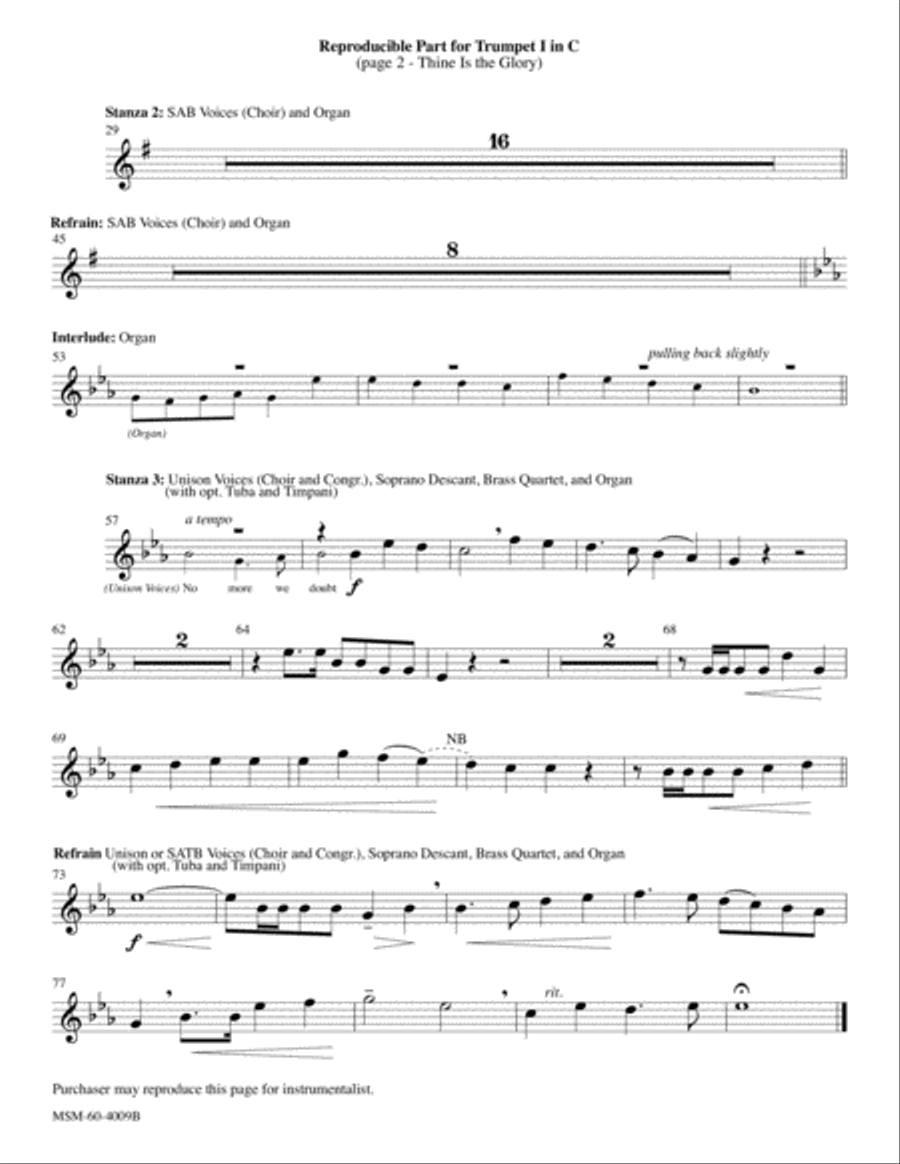 Thine Is the Glory Choir scores gallery preview page 4