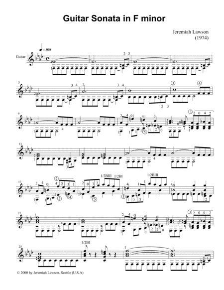 Guitar Sonata in F minor (Guitar Sonata No. 1)