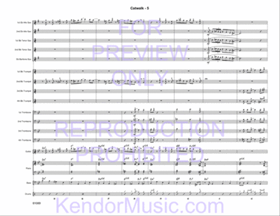 Catwalk (Score) Jazz Ensemble scores gallery preview page 7
