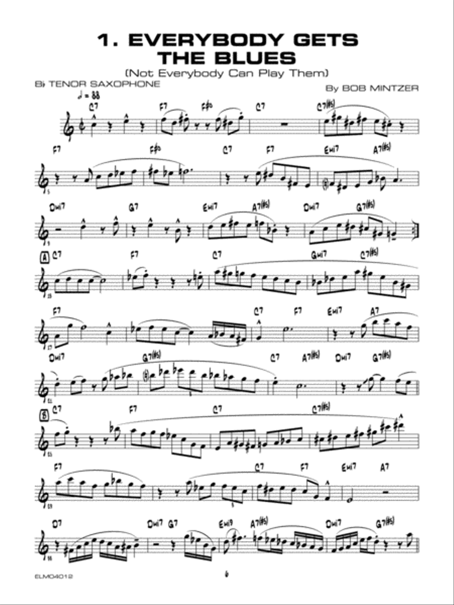 12 Contemporary Jazz Etudes Tenor Saxophone scores gallery preview page 3