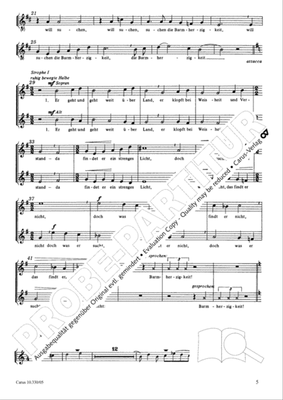 Lehrstuck von der Barmherzigkeit SSA scores gallery preview page 5
