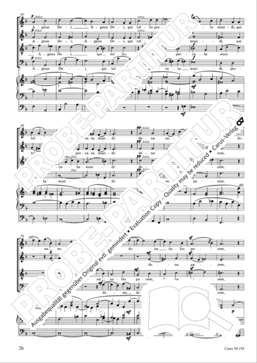 Mass in F Minor (Missa in f) 4-Part scores gallery preview page 27