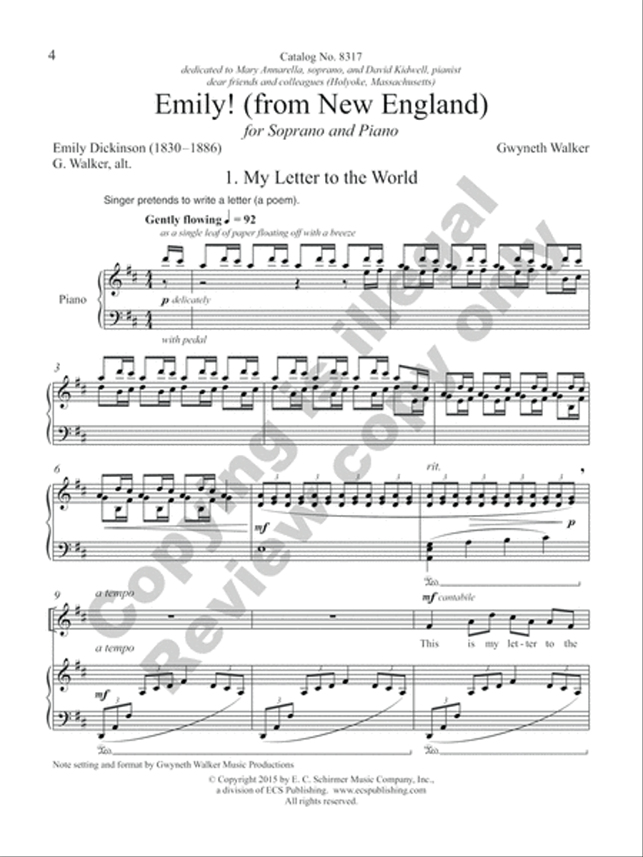 Emily! (from New England) Soprano Voice scores gallery preview page 20