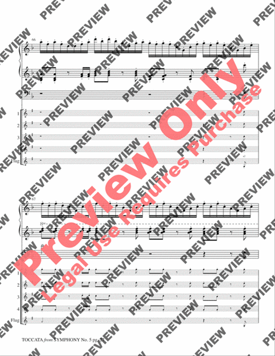Toccata (from Symphony No. 5) Small Ensemble scores gallery preview page 29