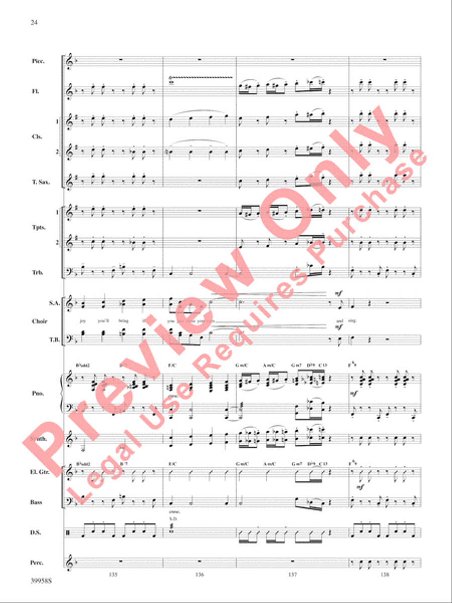 Elf: A Medley from the Broadway Musical Choir scores gallery preview page 25