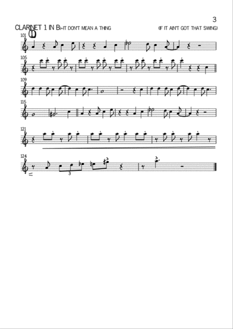 It Don't Mean A Thing (If It Ain't Got That Swing) Woodwind Quartet scores gallery preview page 6