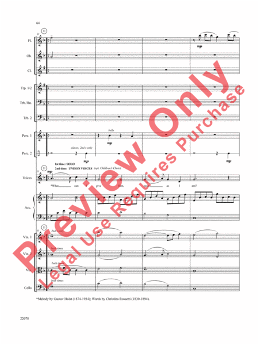 A Christmas Carol (Instrumental Parts) Choir scores gallery preview page 65