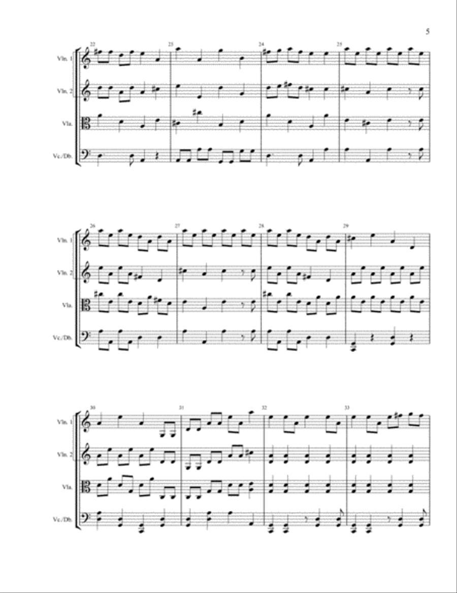 Four Small Dances for String Orchestra String Orchestra scores gallery preview page 5