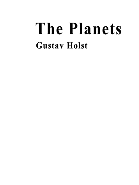 The Planets by Gustav Holst Concert Band - Sheet Music