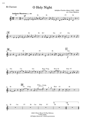O Holy Night - Bb Clarinet Solo - W/Chords