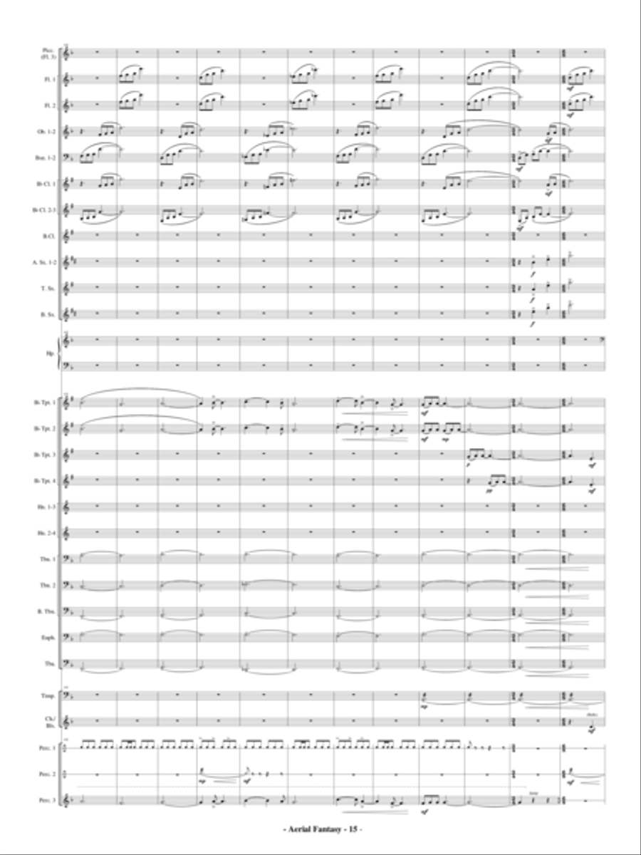 Aerial Fantasy Concert Band scores gallery preview page 16