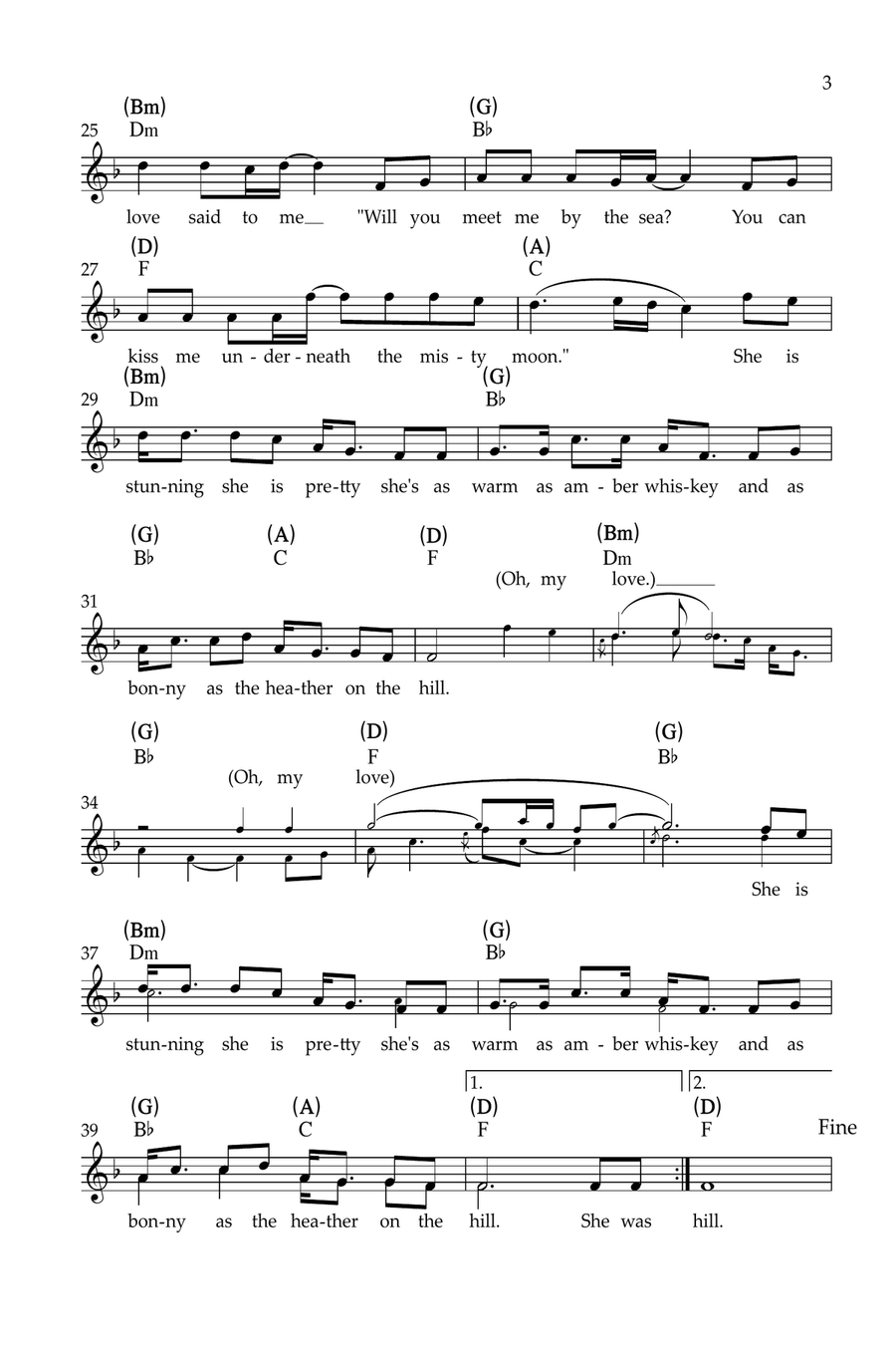 Heather On The Hill Piano scores gallery preview page 3