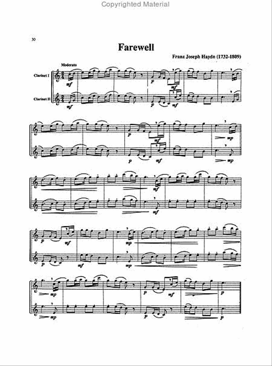 Belwin Master Duets (Clarinet), Volume 2 Clarinet Duet scores gallery preview page 5