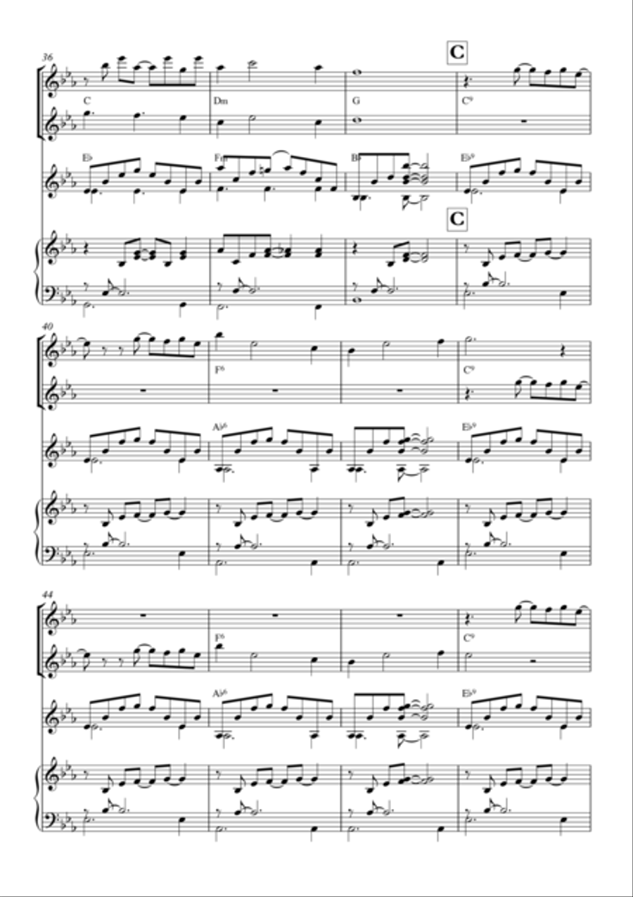 Instrumental Interlude 2'02 for 2 flutes, guitar and/or piano by Simon Peberdy image number null