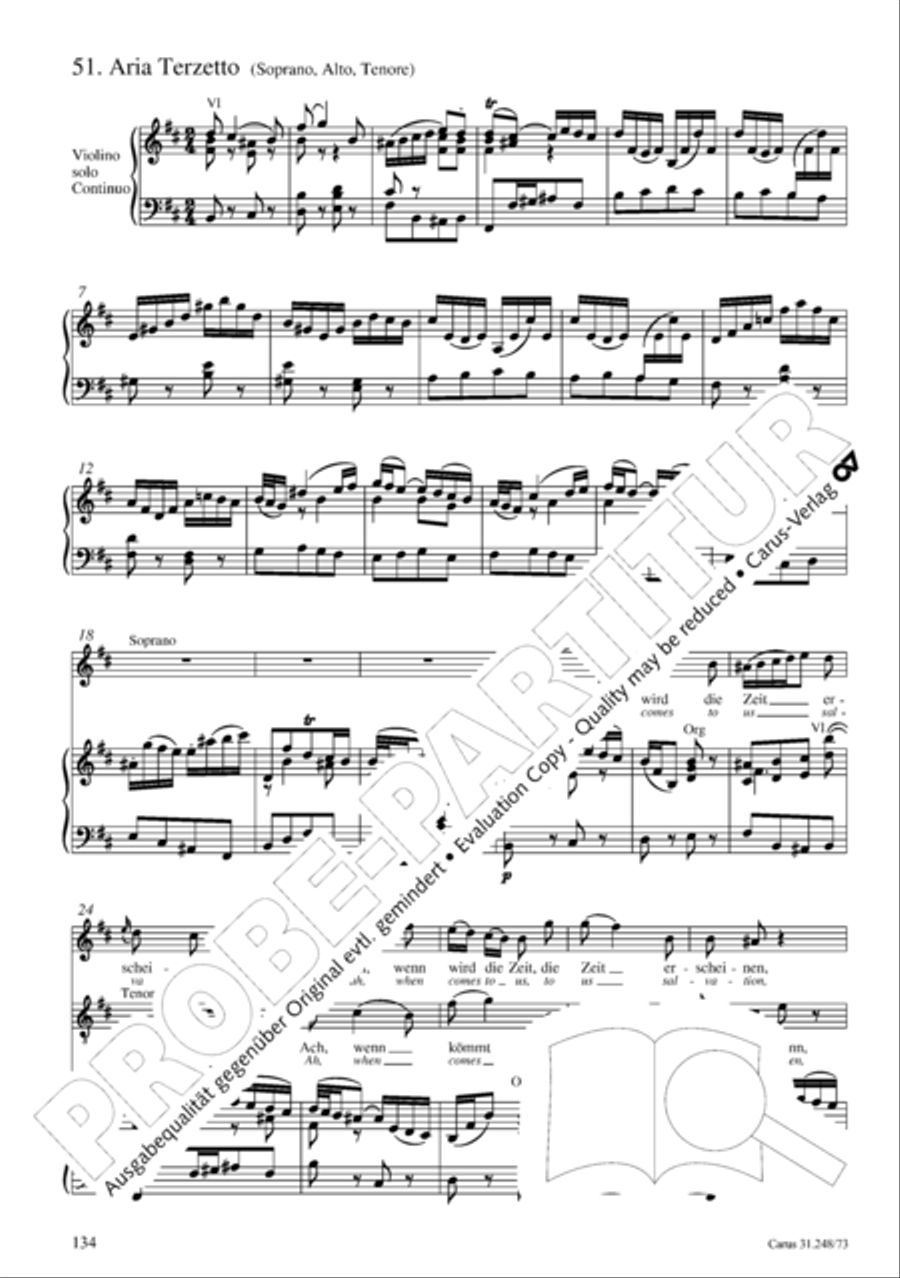 Christmas Oratorio (Weihnachtsoratorium, Teile IV-VI) 4-Part scores gallery preview page 55
