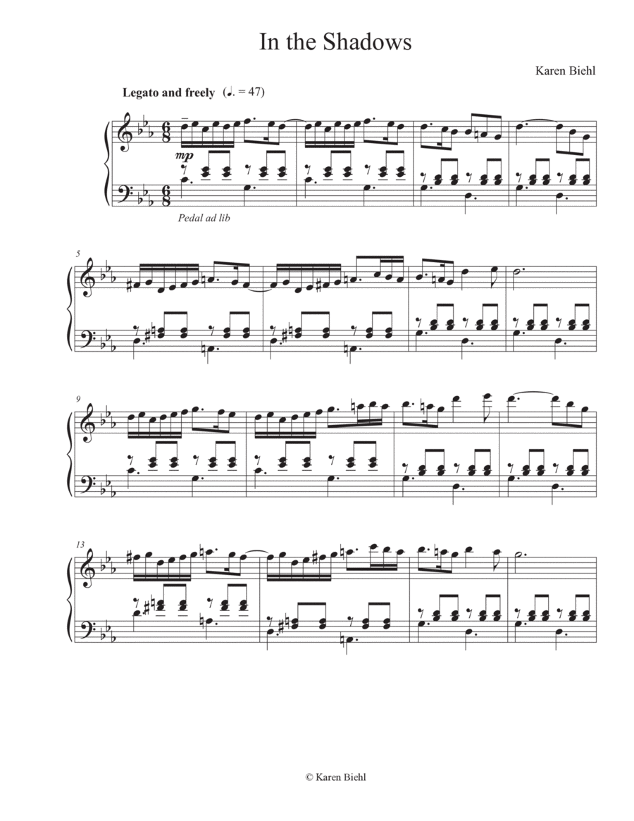 In the Shadows Piano Solo scores gallery preview page 1