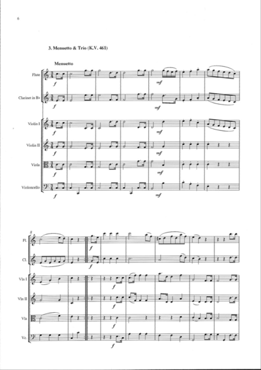 Mozart German Dances Mozart German Dances Clarinet scores gallery preview page 4