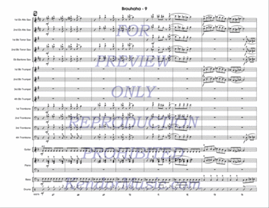Brouhaha Brouhaha Jazz Ensemble scores gallery preview page 10
