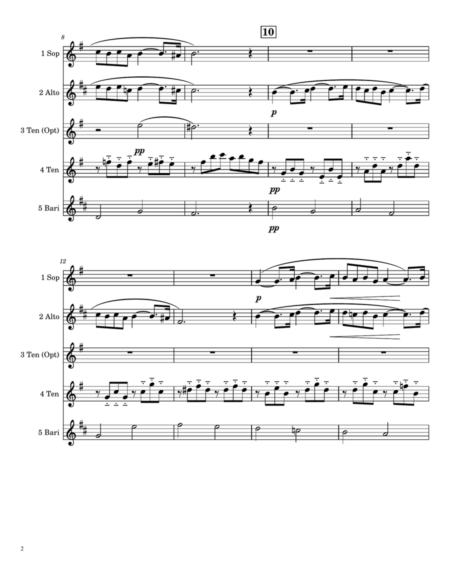 Pavane, Op. 50 Saxophone Quintet scores gallery preview page 3
