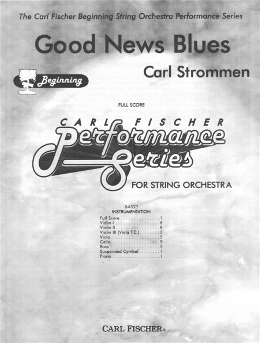 Good News Blues Good News Blues String Orchestra scores gallery preview page 1