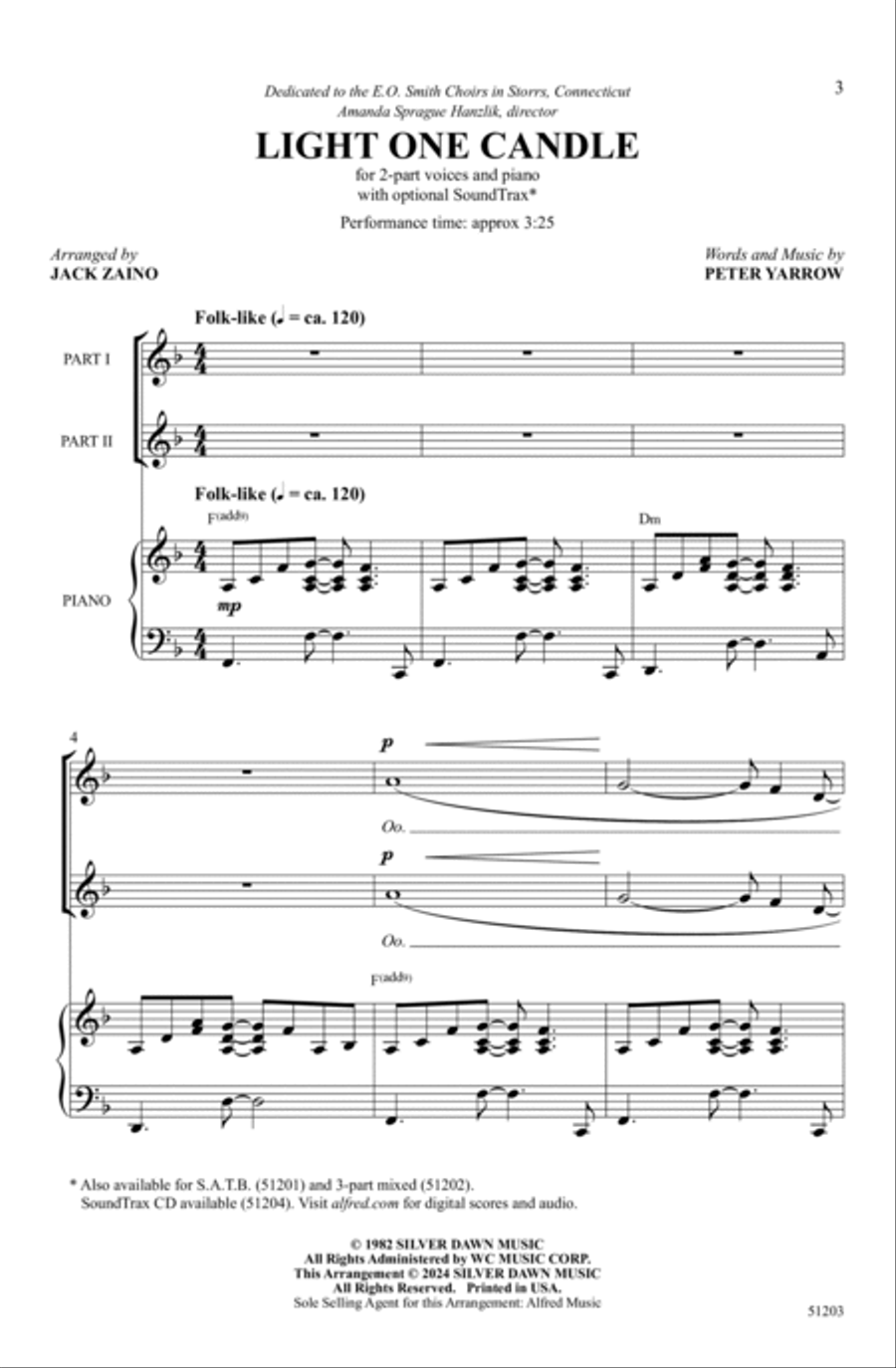 Light One Candle Choir scores gallery preview page 2