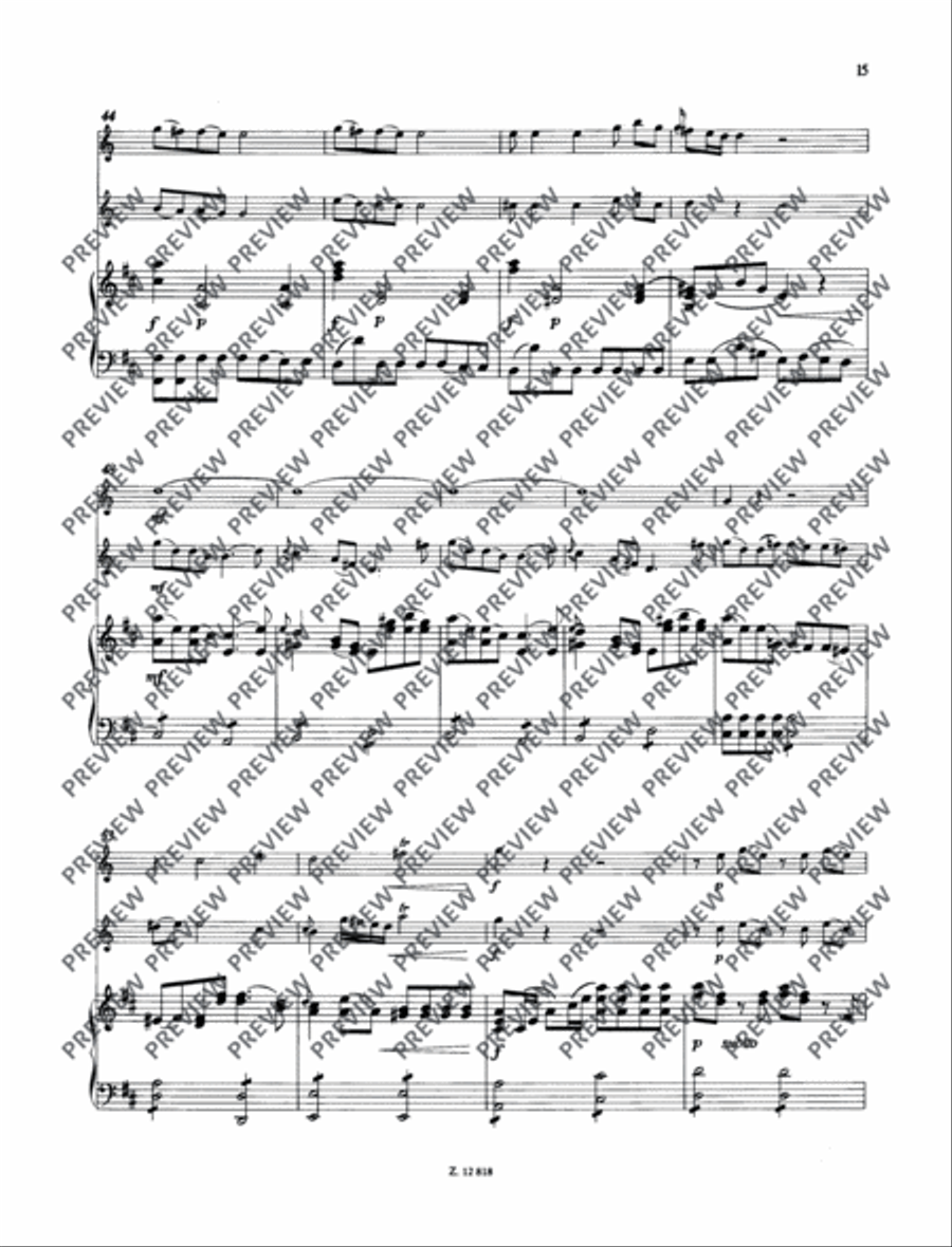 Concertino D major Piano scores gallery preview page 16